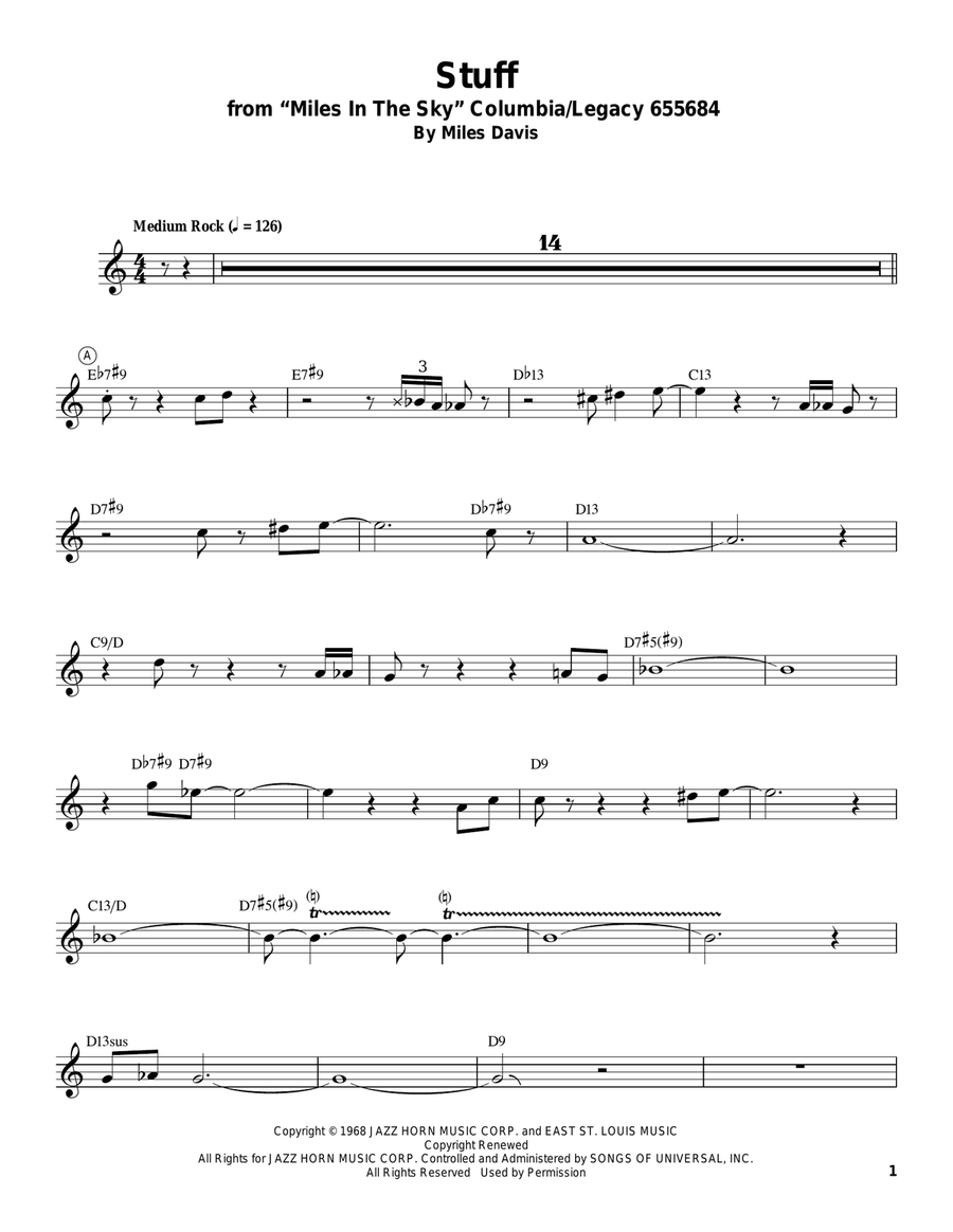 Stuff Stuff Trumpet scores gallery preview page 1