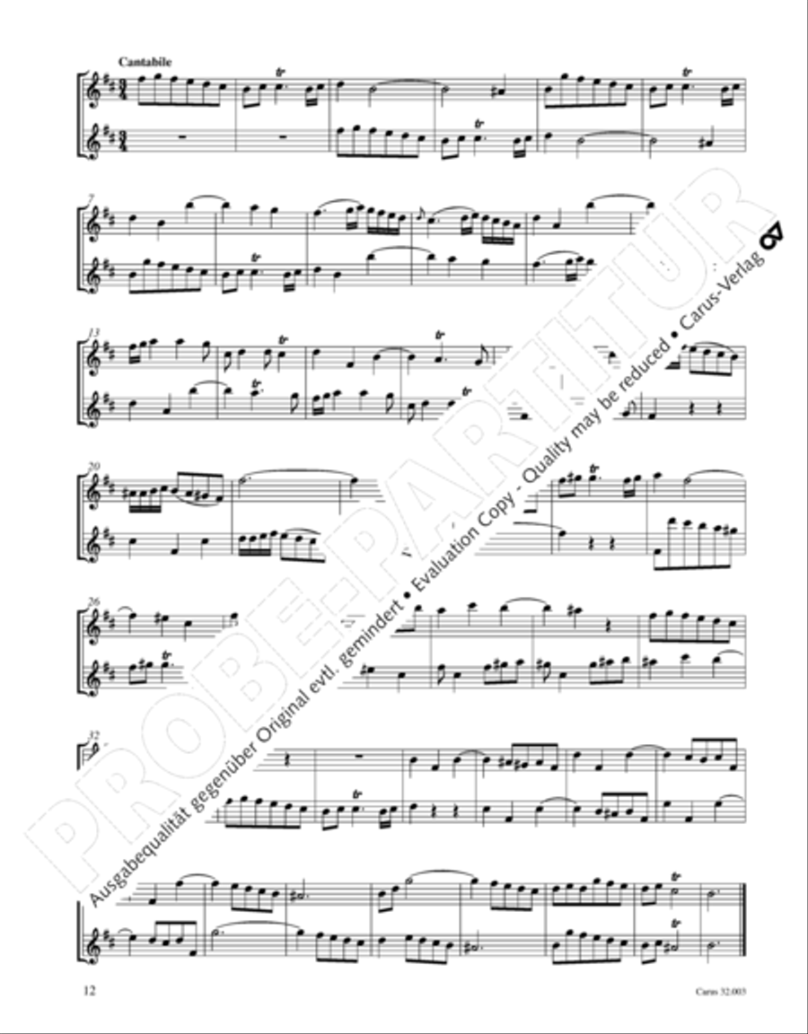 Gesamtausgabe Band 3 (Kammermusik: Duette, Solo- und Triosonaten) Score scores gallery preview page 33