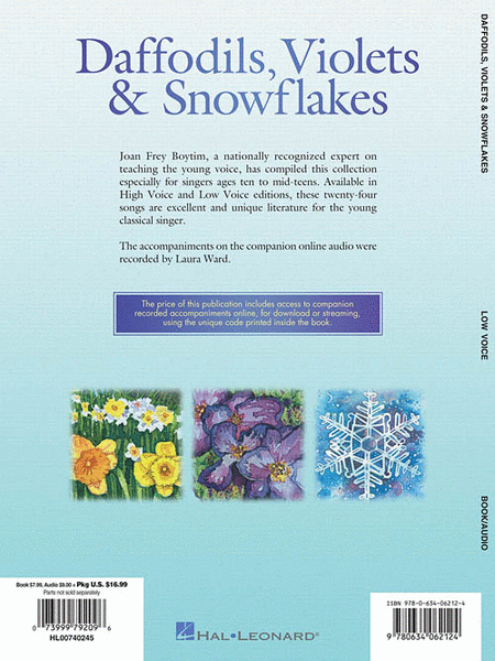 Daffodils, Violets and Snowflakes – Low Voice image number null