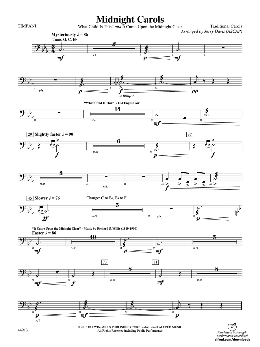 Midnight Carols: Timpani