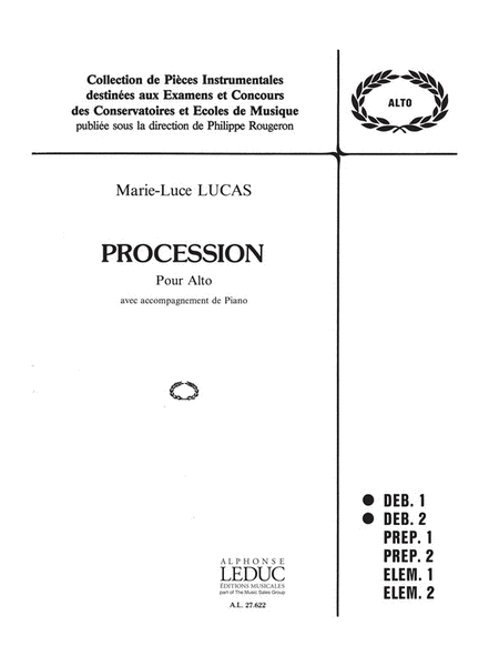 Lucas Procession Collection Rougeron Viola & Piano Book