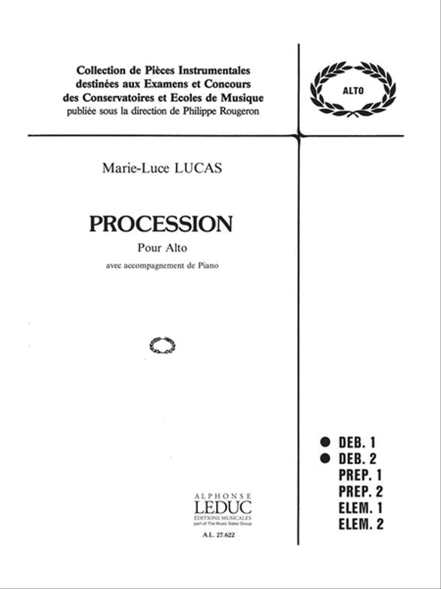 Lucas Procession Collection Rougeron Viola & Piano Book Piano Accompaniment scores gallery preview page 1