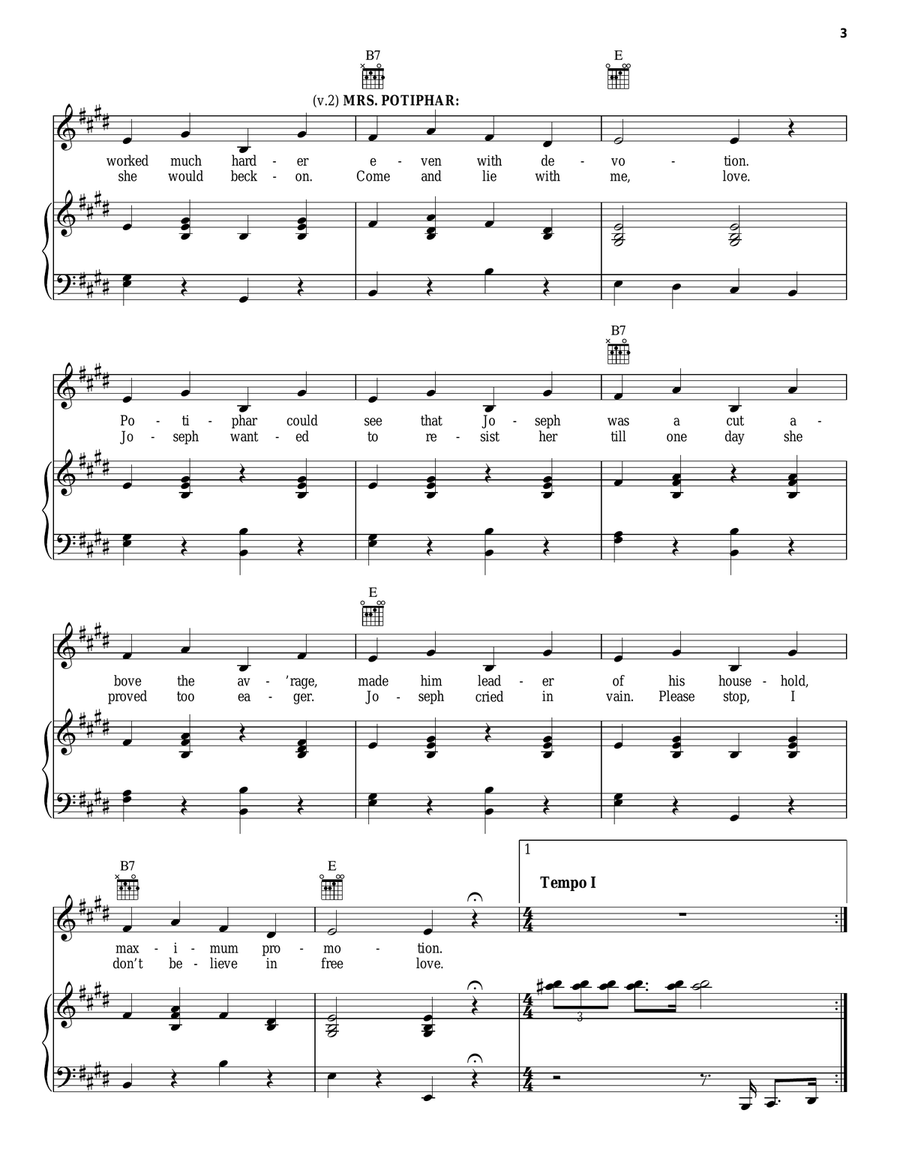 Potiphar (from Joseph And The Amazing Technicolor Dreamcoat) Guitar scores gallery preview page 3