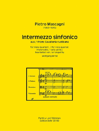 Book cover for Intermezzo sinfonico