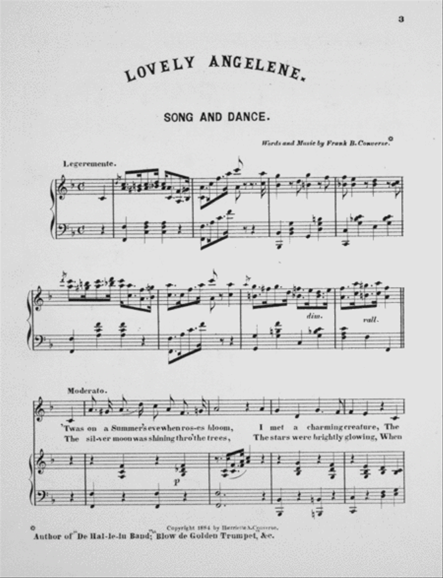 Lovely Angelene. Song & Dance Voice scores gallery preview page 2