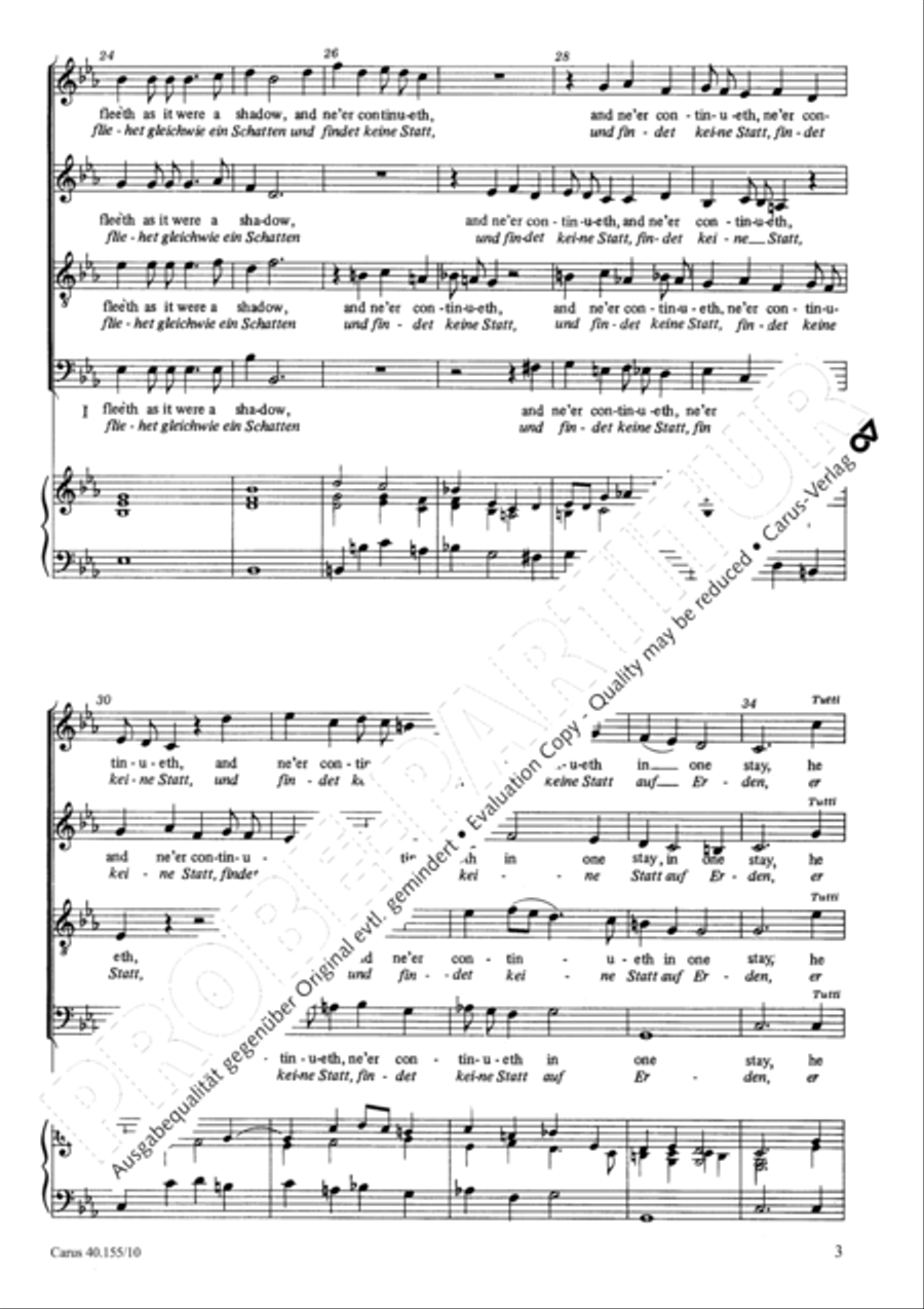 Man that is born of a woman (Der Mensch, vom Weibe geboren) 4-Part scores gallery preview page 4