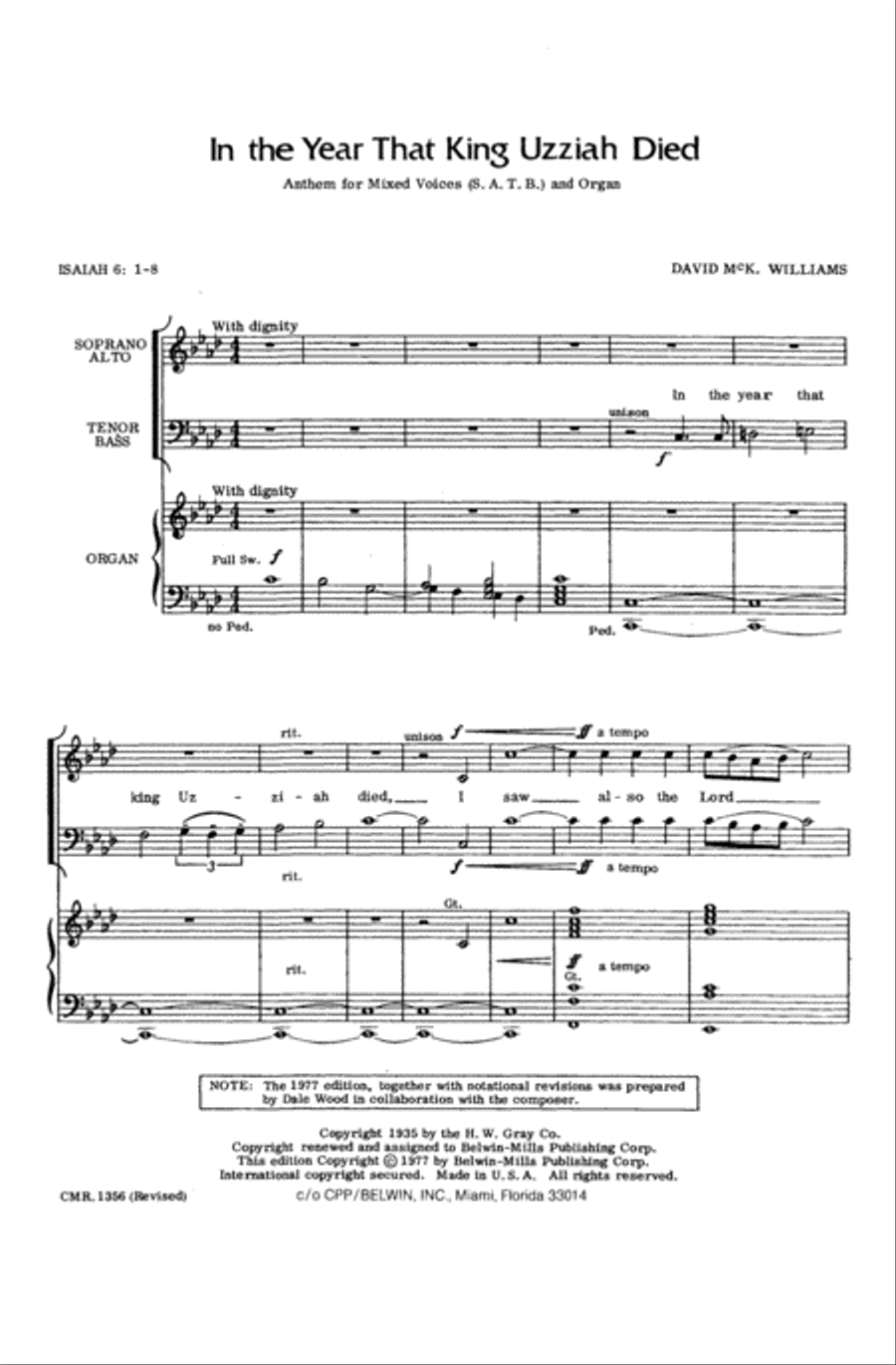 In the Year That King Uzziah Died 4-Part scores gallery preview page 2