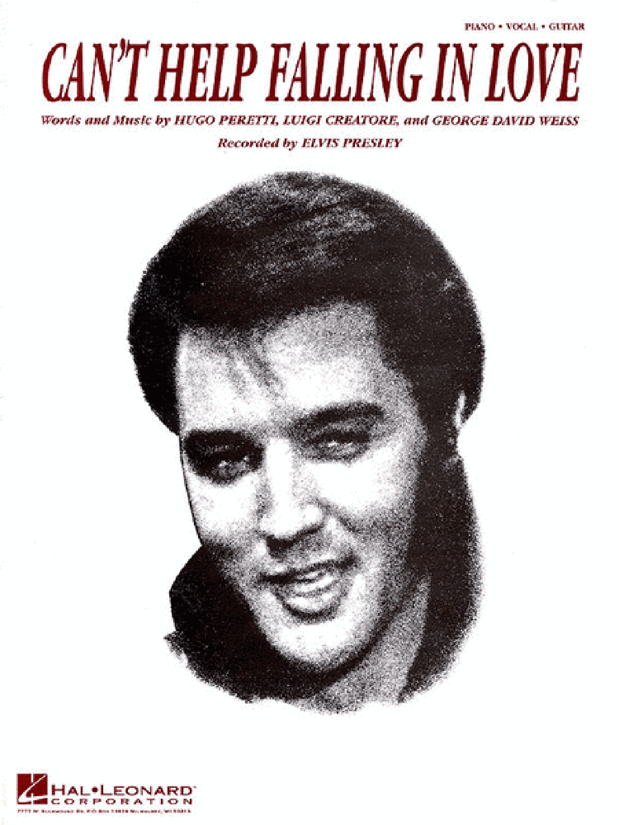 Can't Help Falling in Love Piano, Vocal, Guitar scores gallery preview page 1