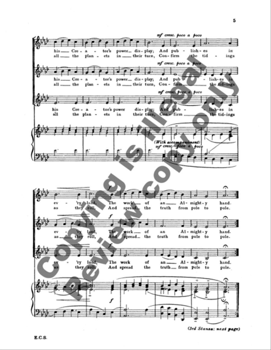 The Creation: The Spacious Firmament (Psalms 19:1-6) SSA scores gallery preview page 7