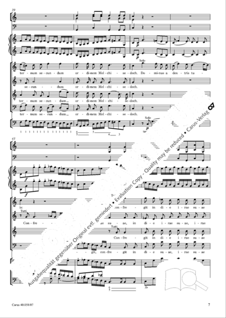 Vesperae solennes de Dominica 4-Part scores gallery preview page 12