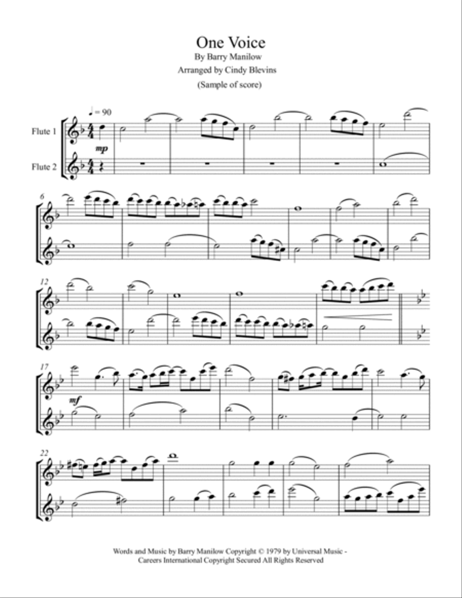 One Voice Flute Duet scores gallery preview page 2