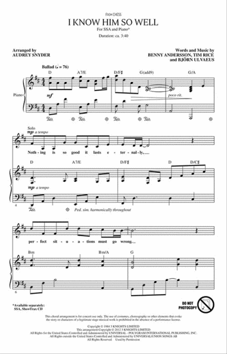 I Know Him So Well I Know Him So Well SSA scores gallery preview page 2
