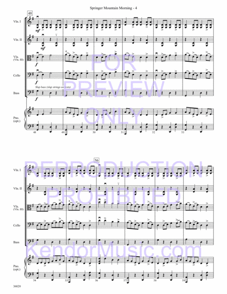 Springer Mountain Morning (based on versions of "Bonny James Campbell") (Full Score)