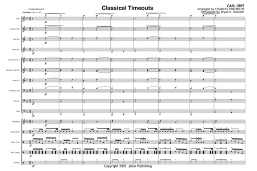 Classical Time Outs Marching Band scores gallery preview page 2