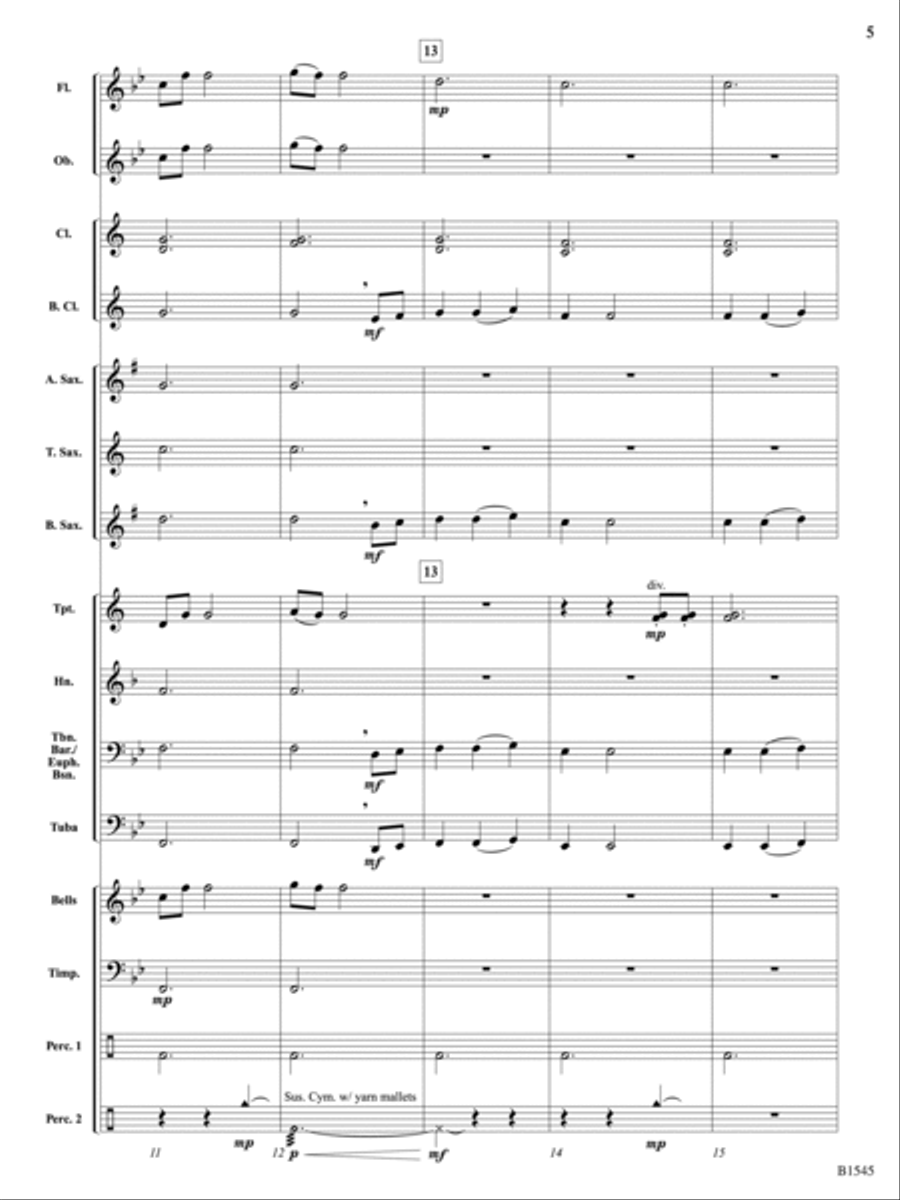 Lullaby for Winds: Score Concert Band scores gallery preview page 5