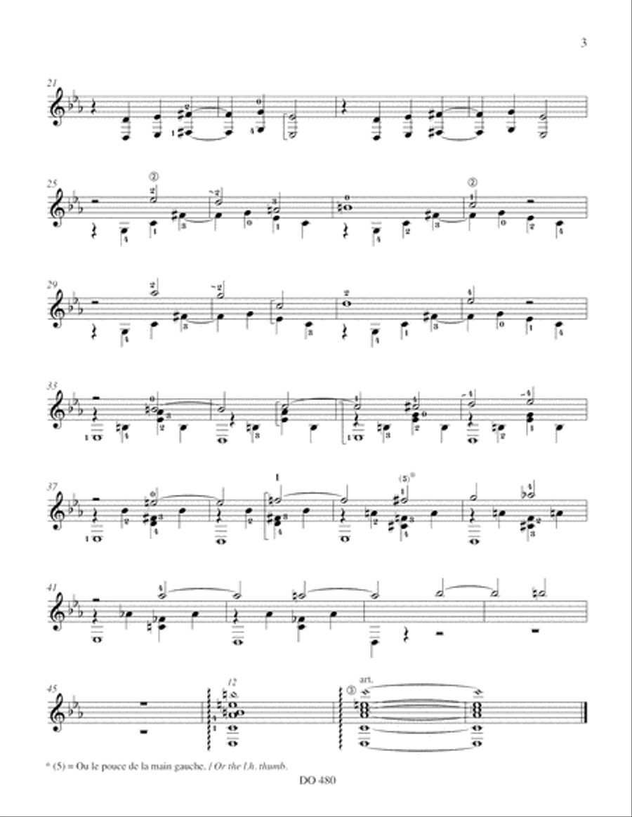 Nuages gris, Berceuse, Romance oubliée Classical Guitar scores gallery preview page 3