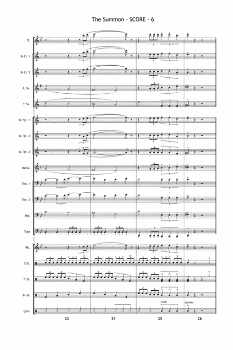The Summon Marching Band scores gallery preview page 7