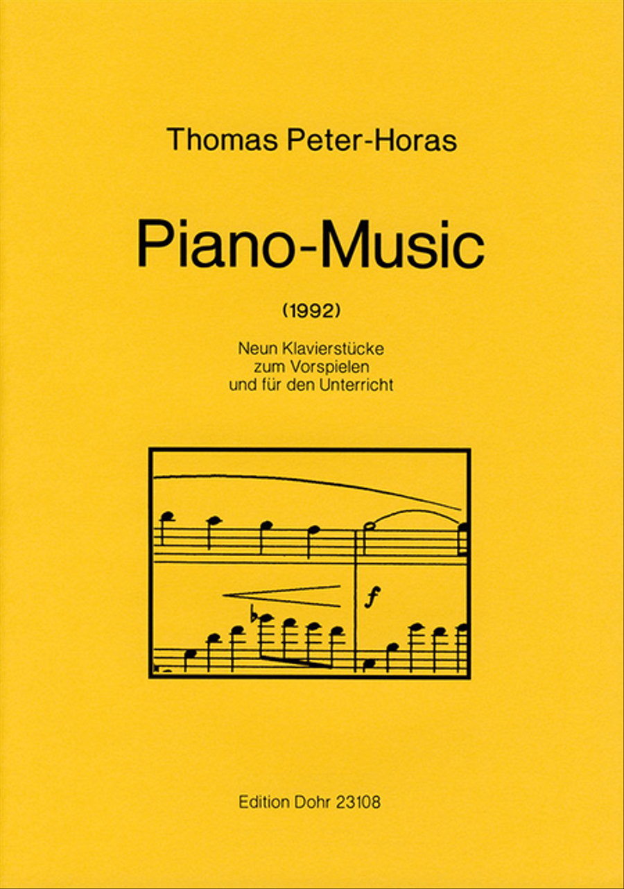 Piano-Music (1992) -Neun Klavierstücke zum Vorspielen und für den Unterricht- Piano Solo scores gallery preview page 1