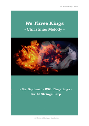 Book cover for We Three Kings - Christmas Carol - beginner & 27 String Harp | McTelenn Harp Center