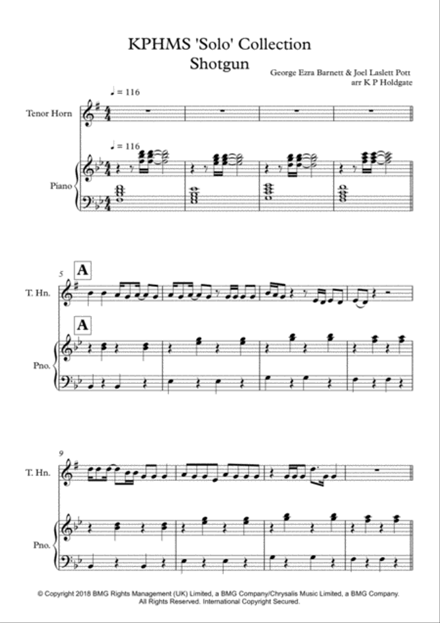 Shotgun Piano scores gallery preview page 1