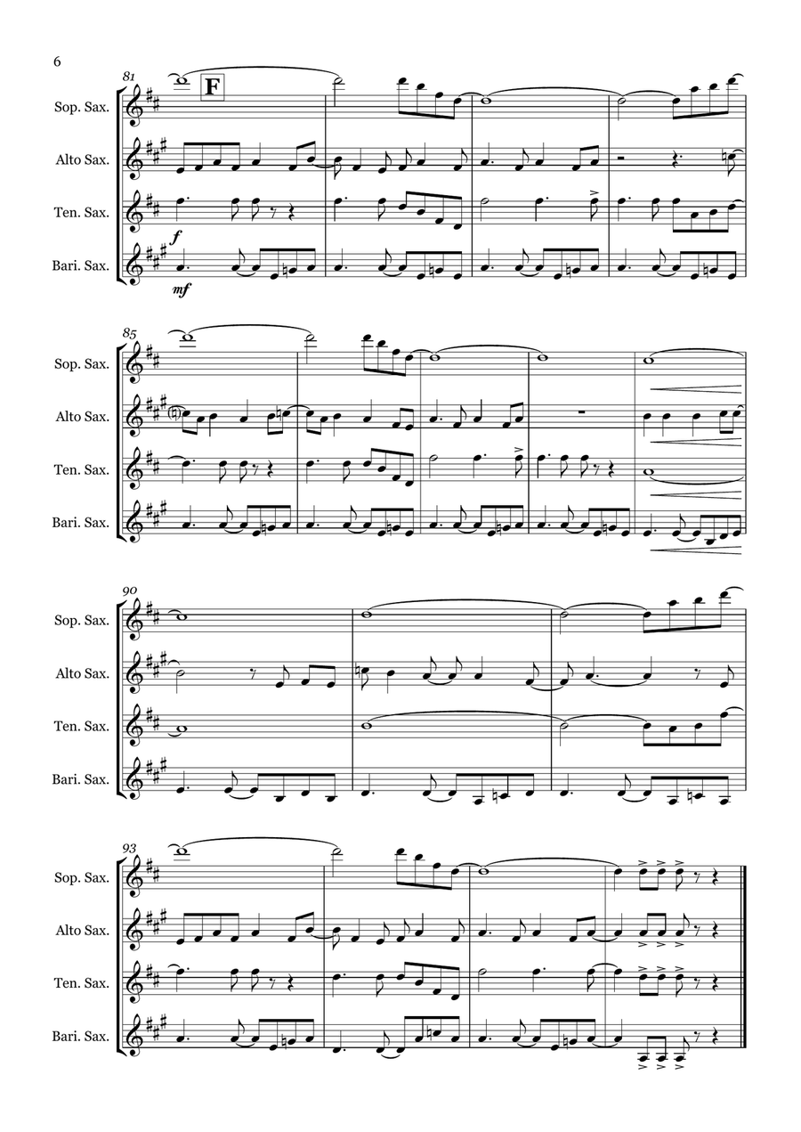 Rehab Saxophone Quartet scores gallery preview page 6