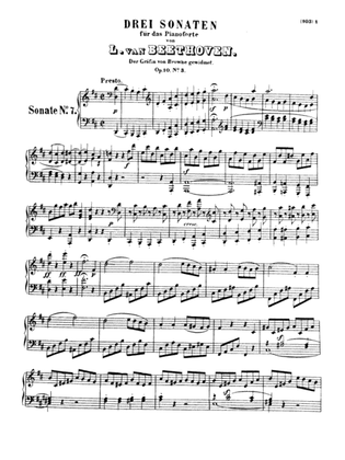 Book cover for Beethoven: Sonatas (Urtext) - Sonata No. 7, Op. 10 No. 3 in D Major
