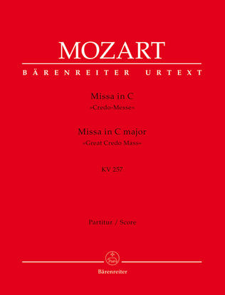 Book cover for Missa C major, KV 257 'Great Credo Mass'
