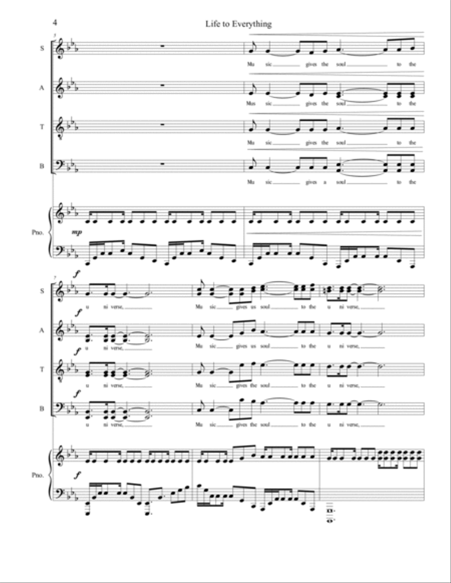 Life to Everything 4-Part scores gallery preview page 4