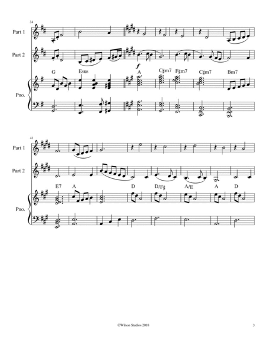 Silent Night--duet for F horn Brass Duet scores gallery preview page 3