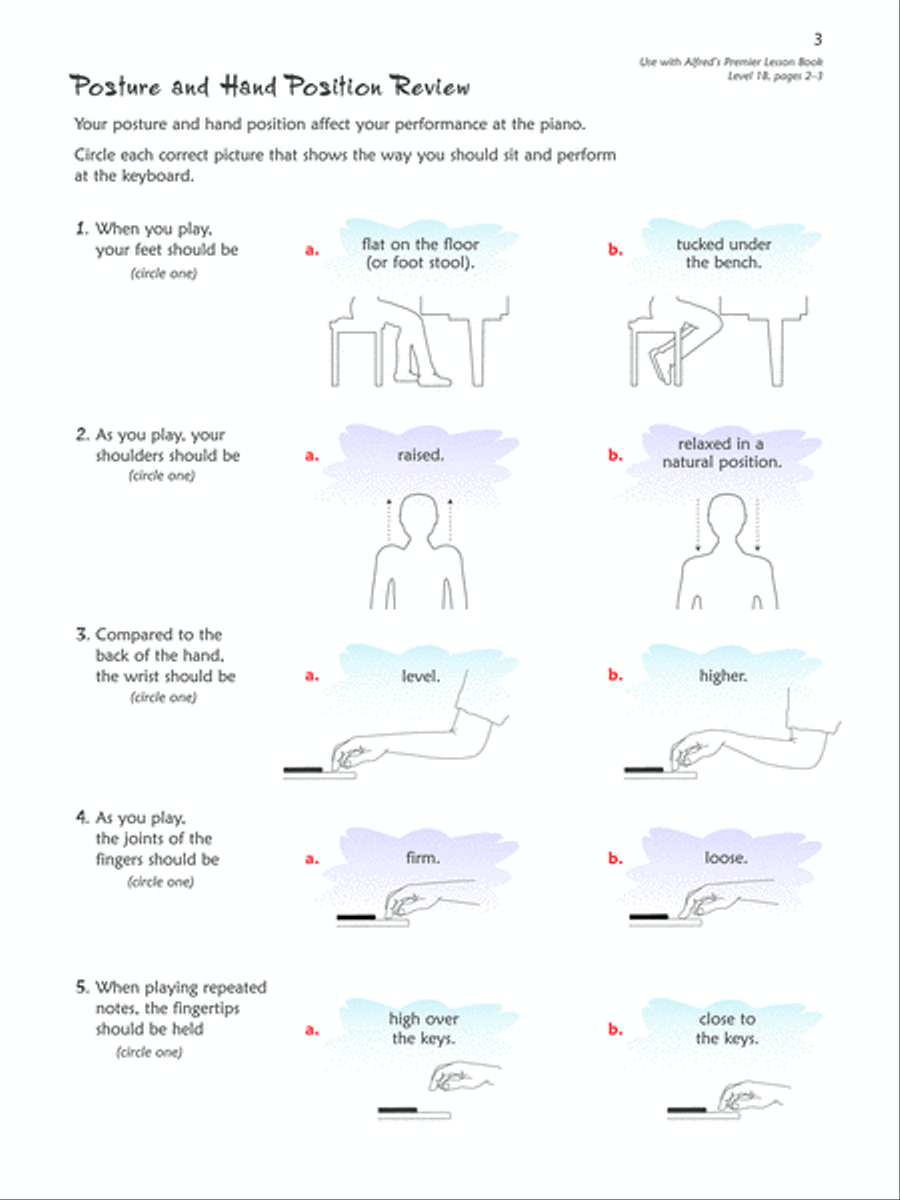 Premier Piano Course Technique, Book 1B Piano Method scores gallery preview page 2
