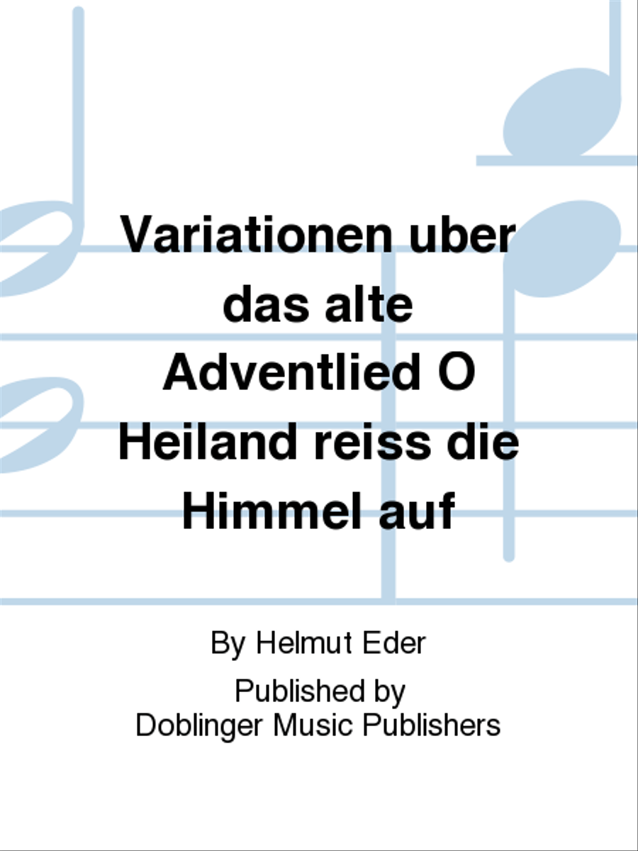 Variationen uber das alte Adventlied O Heiland reiss die Himmel auf Flute scores gallery preview page 1