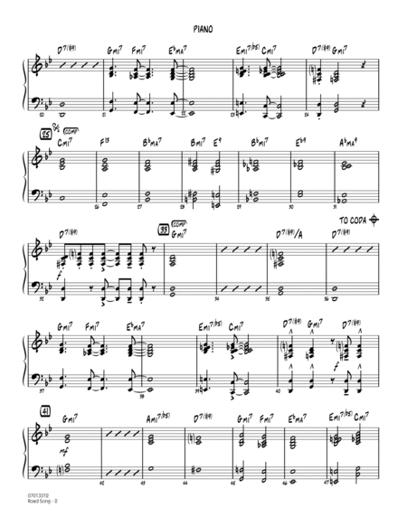 Road Song (arr. Mark Taylor) - Piano
