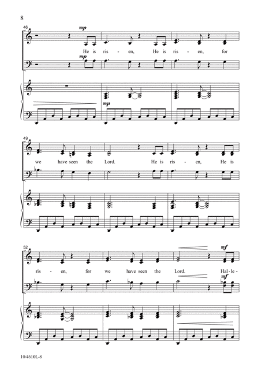 We Have Seen the Lord 4-Part scores gallery preview page 9