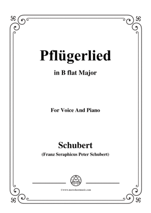 Schubert-Pflügerlied in B flat Major,for voice and piano