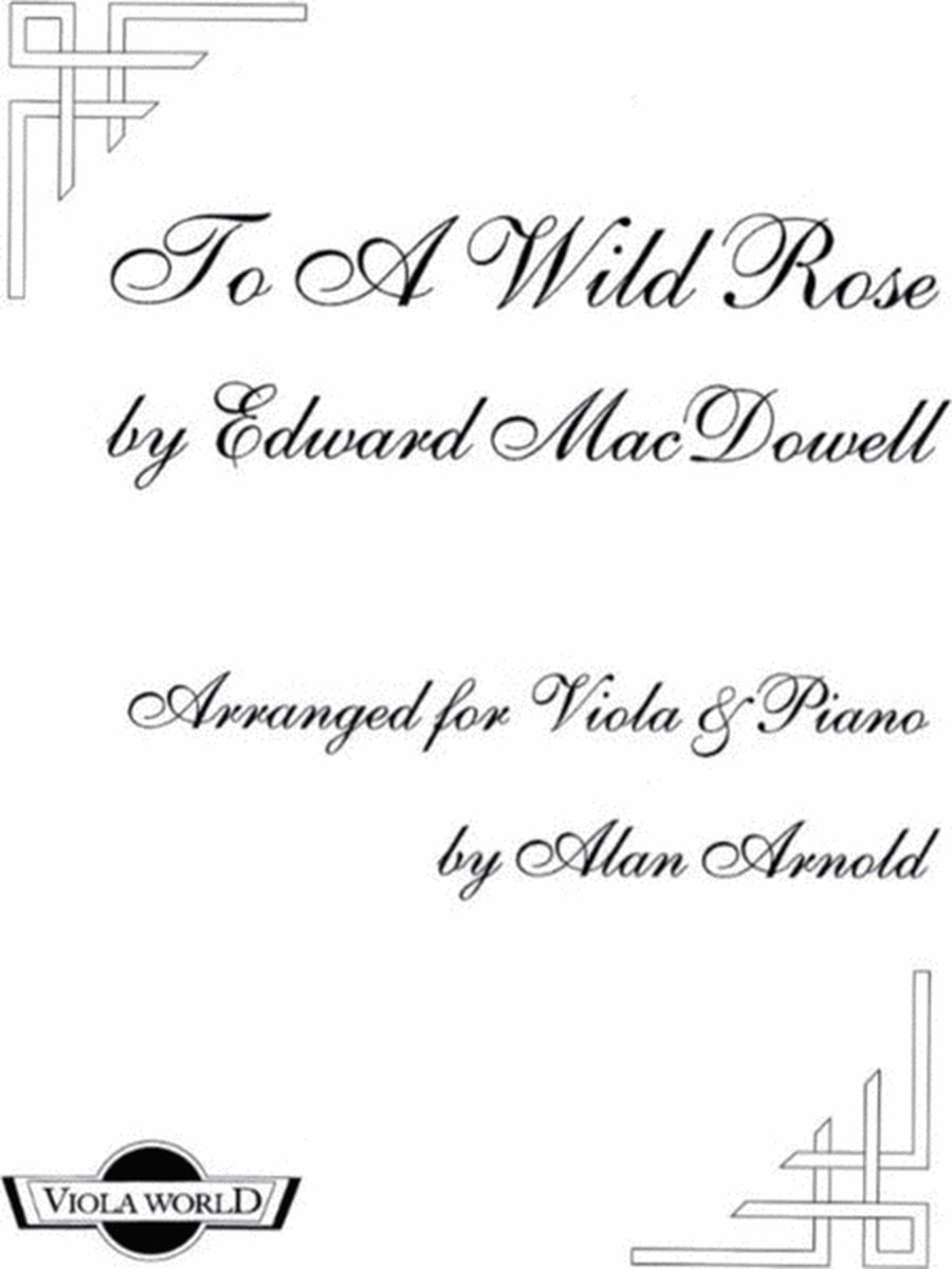 Macdowell - To A Wild Rose Viola/Piano