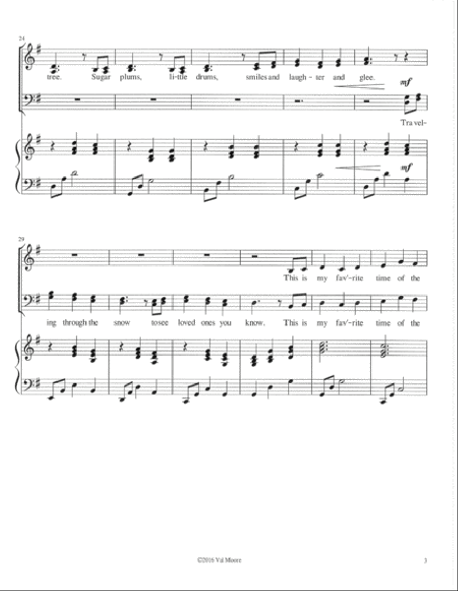 My Favorite Time of the Year 4-Part scores gallery preview page 5