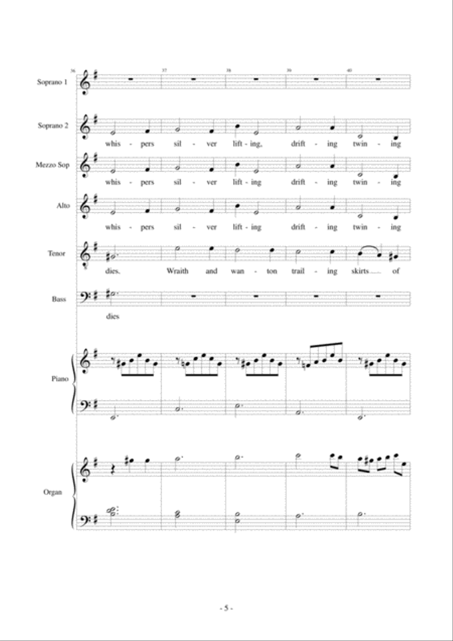 Manchester Magnificat - version for choir, soloists, piano and organ 4-Part scores gallery preview page 5