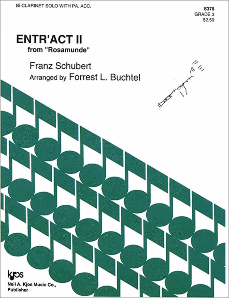 Entr Act Ii From Rosamunde Clarinet Solo scores gallery preview page 1