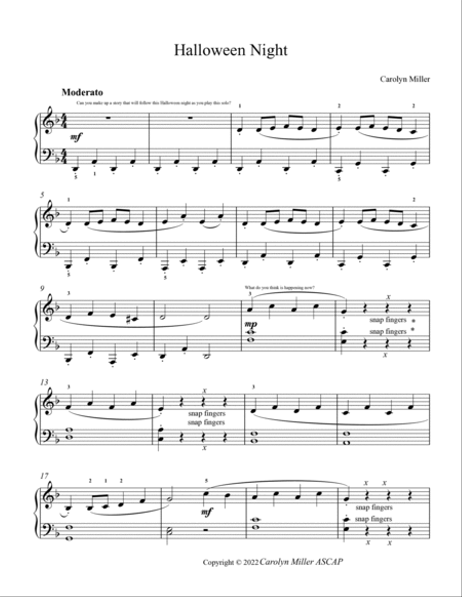 Halloween Night Piano Method scores gallery preview page 2