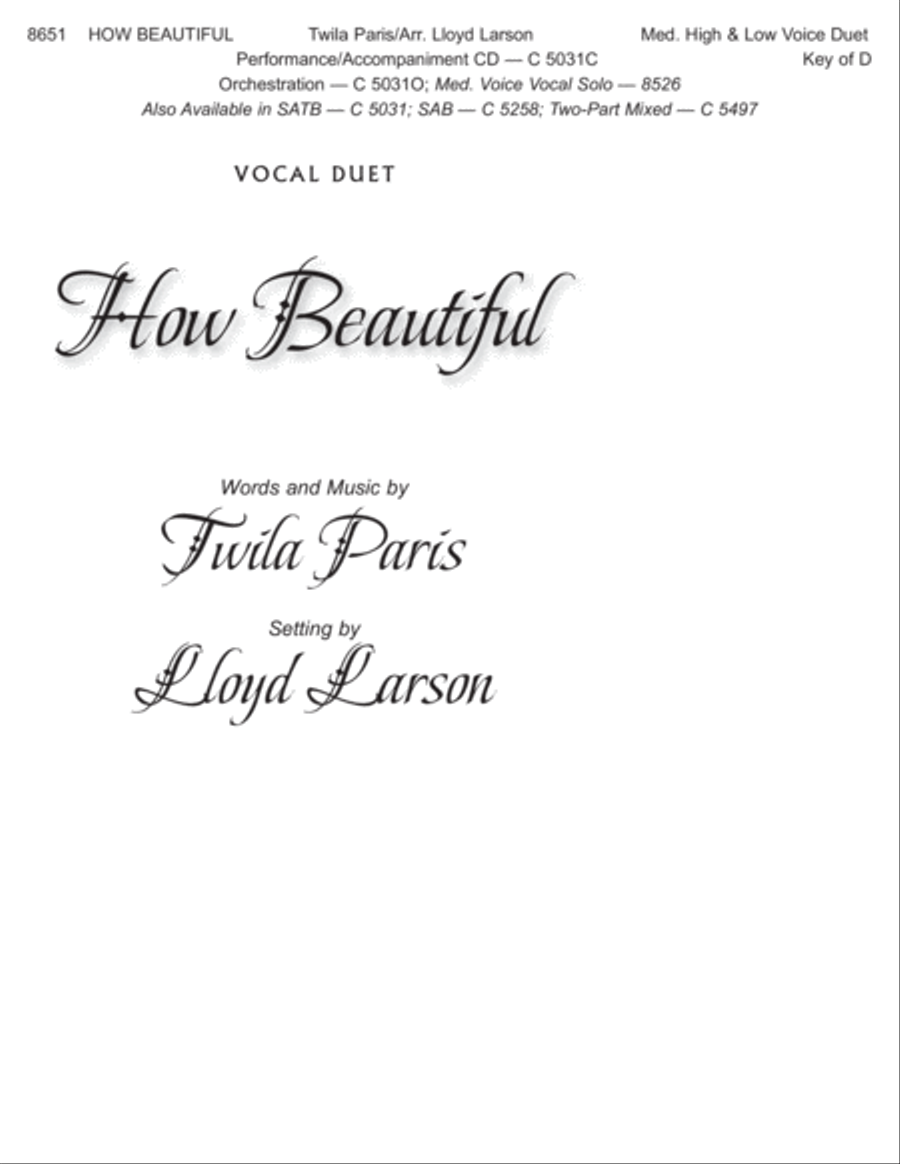How Beautiful Choir scores gallery preview page 2