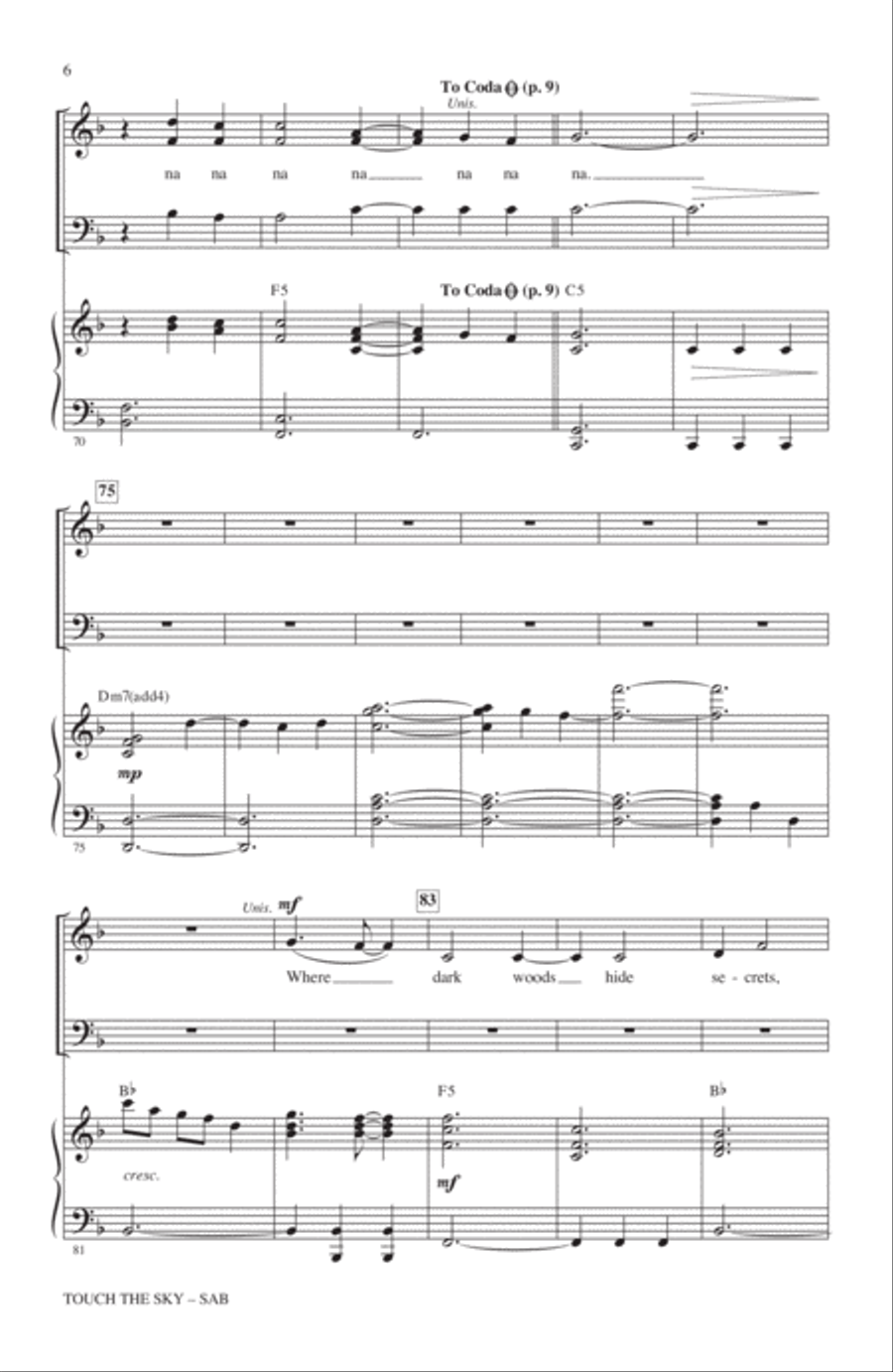 Touch The Sky (From Brave) (arr. Mac Huff) 3-Part scores gallery preview page 5