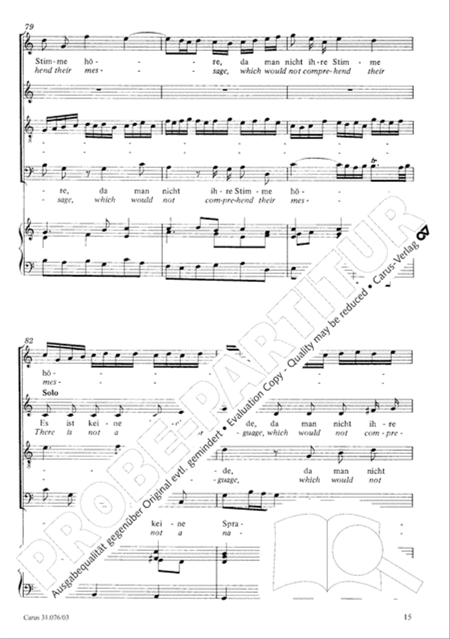 The heavens are telling the Father's glory (Die Himmel erzahlen die Ehre Gottes) 4-Part scores gallery preview page 16