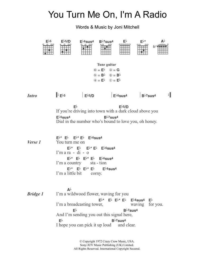You Turn Me On I'm A Radio Acoustic Guitar scores gallery preview page 1