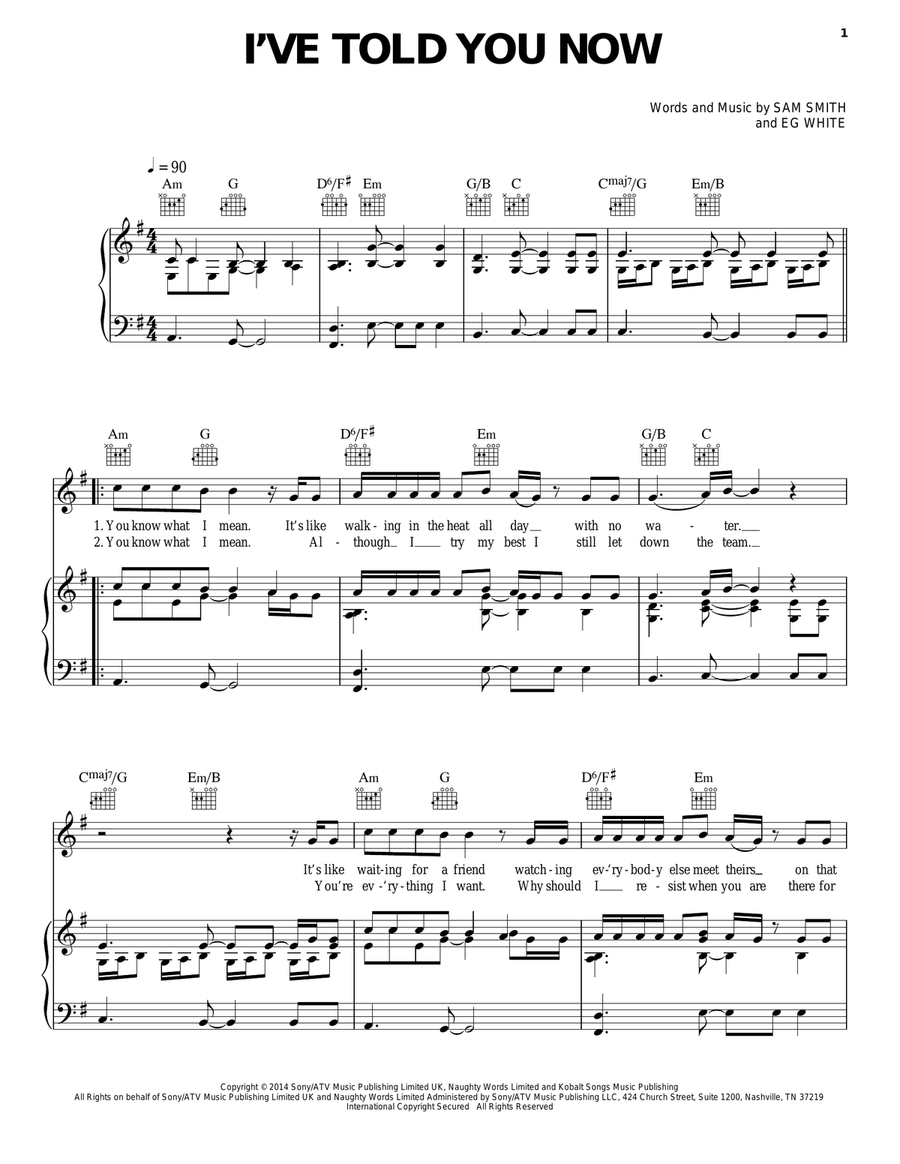 I've Told You Now Acoustic Guitar scores gallery preview page 1