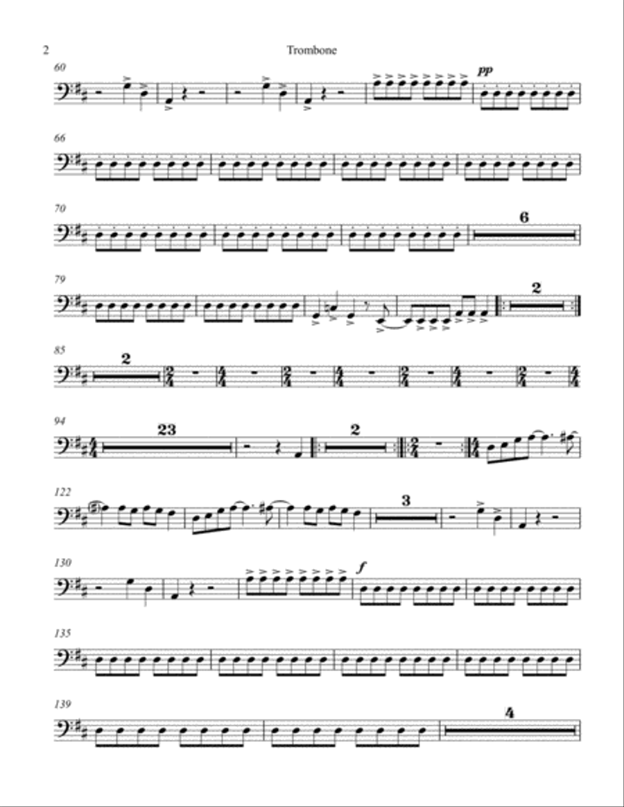 Mamma Mia Trombone Solo scores gallery preview page 2