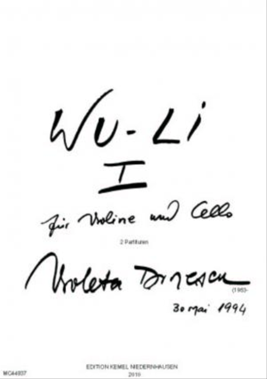 Wu-li I Cello scores gallery preview page 1