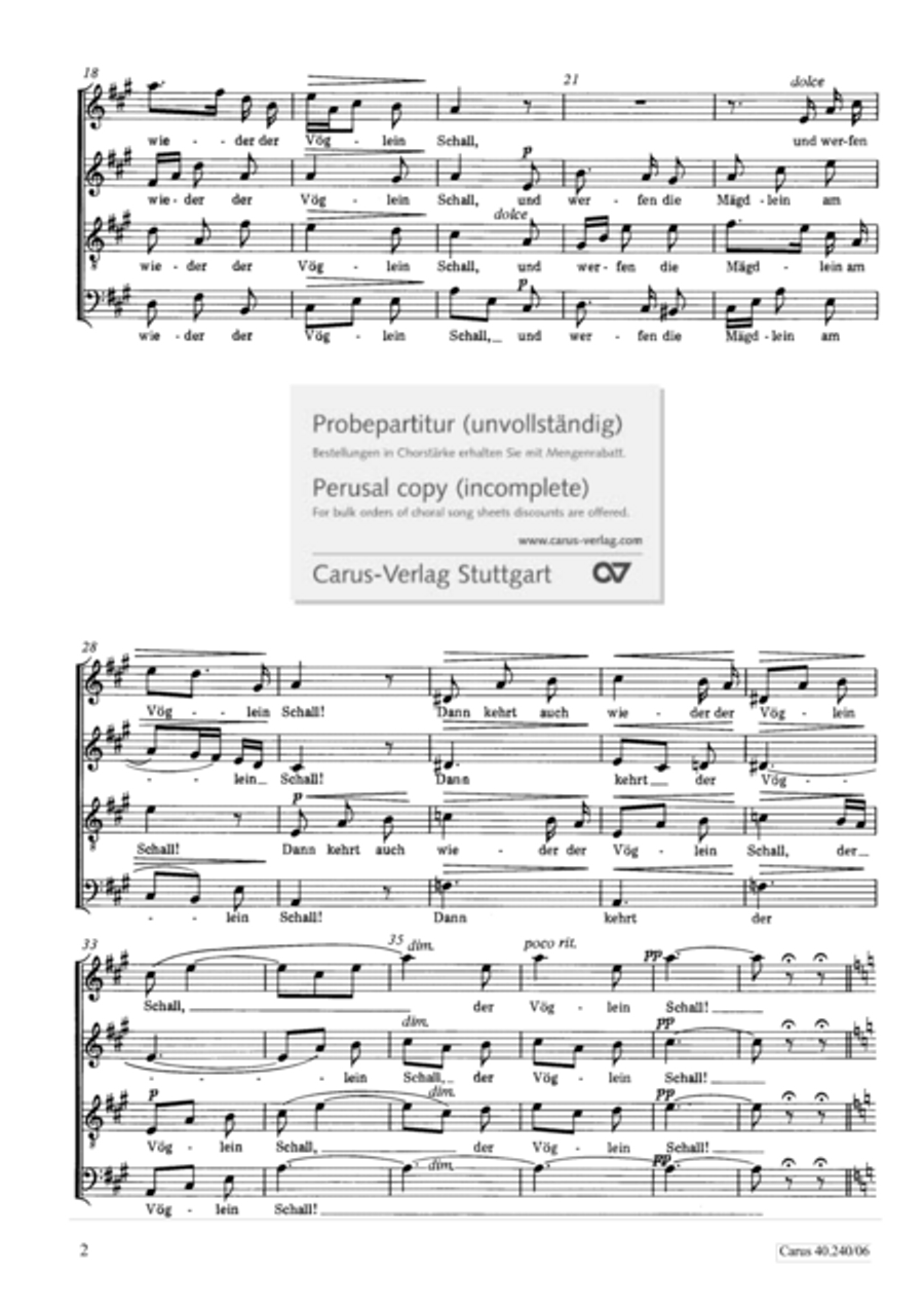 Fruhlingssehnsucht 4-Part scores gallery preview page 3
