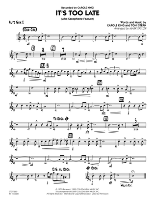 Book cover for It's Too Late (Alto Saxophone Feature) - Alto Sax 2