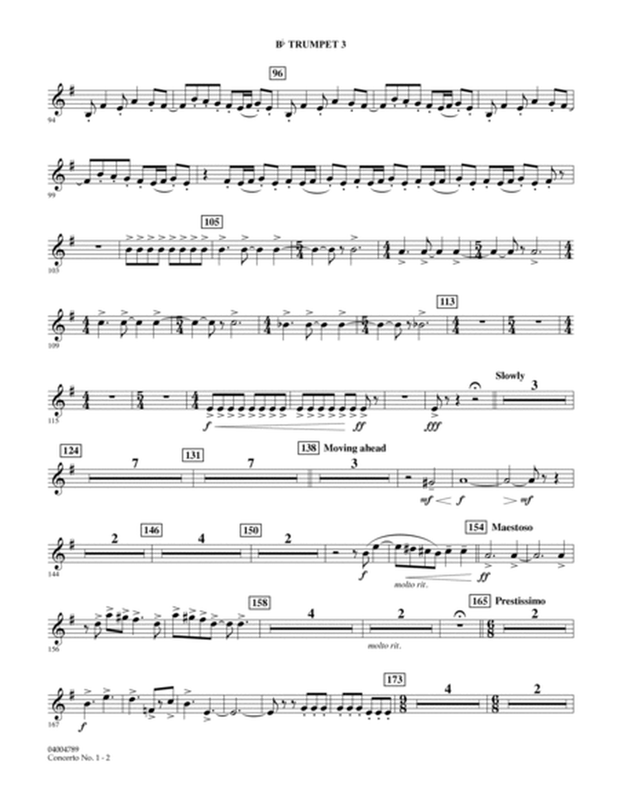 Concerto No. 1 (for Wind Orchestra) - Bb Trumpet 3