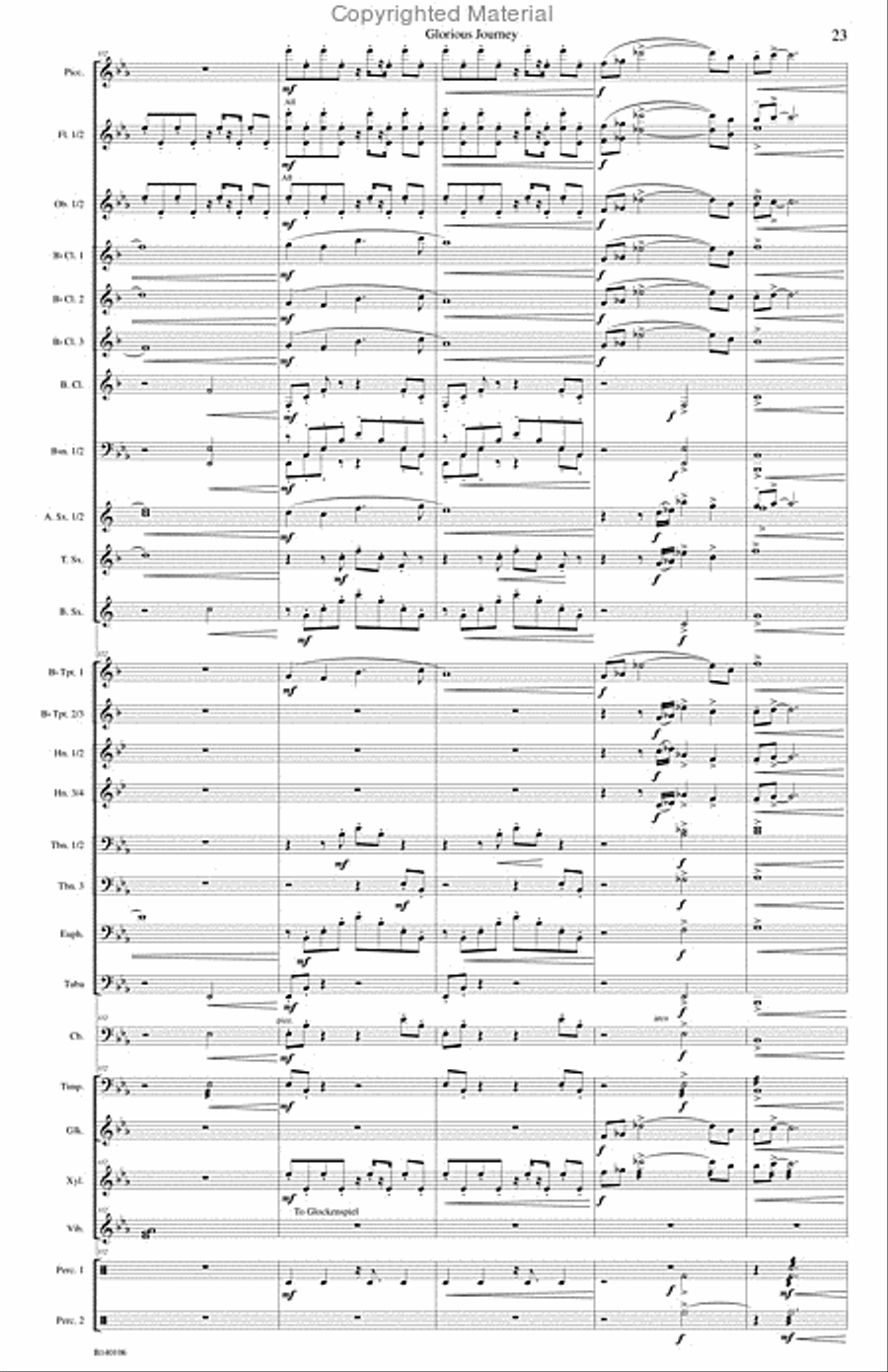Glorious Journey Concert Band scores gallery preview page 26